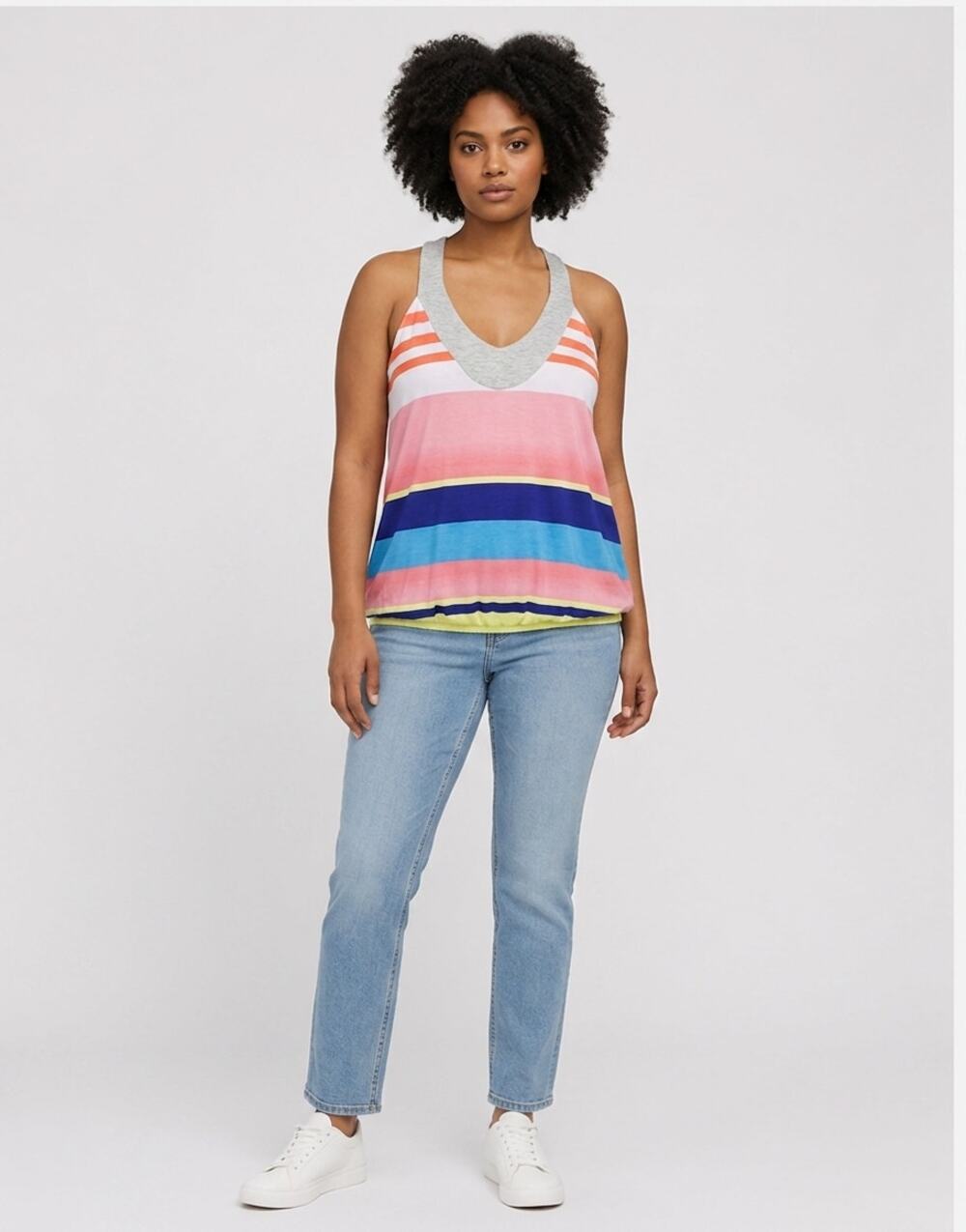 NWT Lane Bryant Multicolor Striped Lightweight Tank Women Size 14